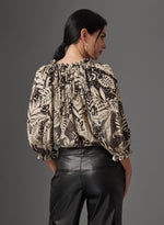 Load image into Gallery viewer, Ellie Blouse in Zebra Leaf
