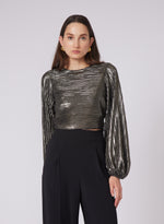 Load image into Gallery viewer, Pace Blouse in Metallic Space Print
