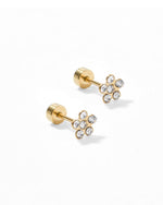 Load image into Gallery viewer, Screwback Stud Earrings in Clear Lyla
