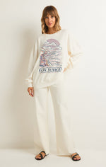 Load image into Gallery viewer, Bon Voyage Sunday Sweatshirt in Sea Salt
