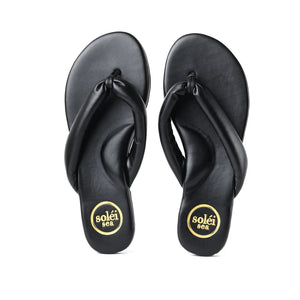 Gisel Pillow Strap Sandal in Noir