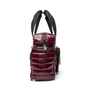 Voyager Travel Bag in Glossy Deep Burgundy