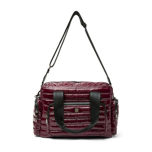 Voyager Travel Bag in Glossy Deep Burgundy