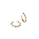 Load image into Gallery viewer, Gold Metal Hoop in Multicolor
