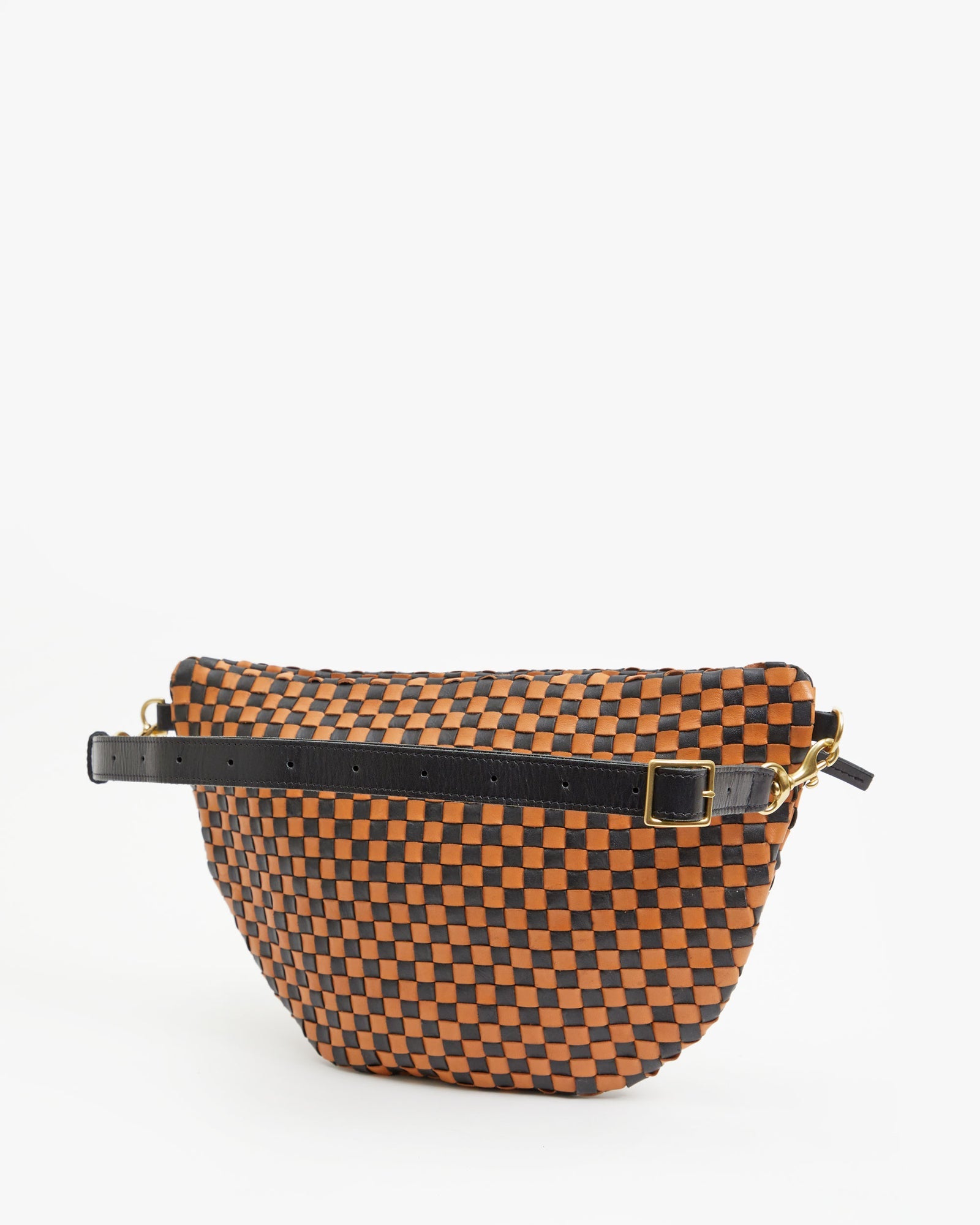 Grande Fanny in Black & Natural Woven Checker