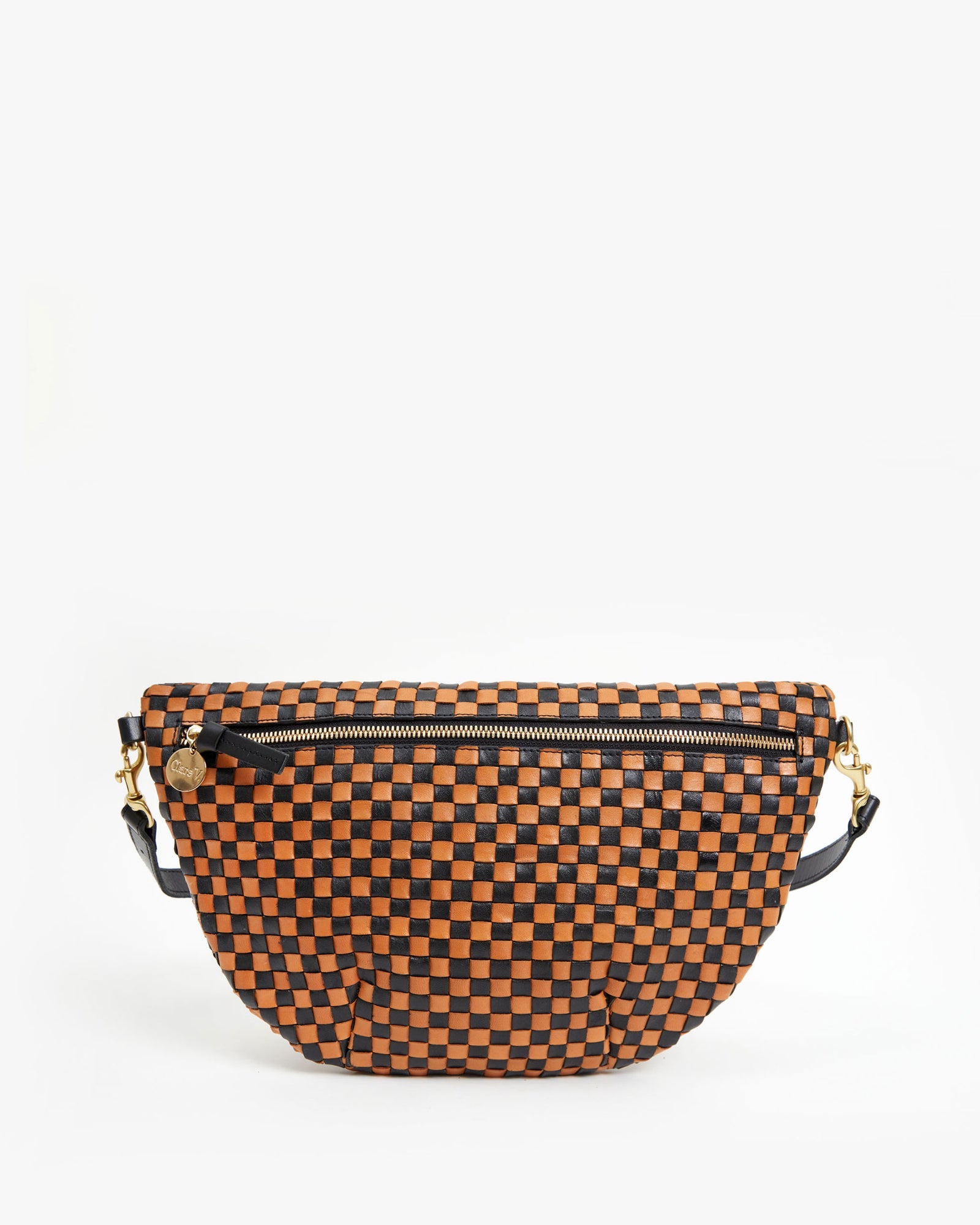 Grande Fanny in Black & Natural Woven Checker