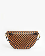 Load image into Gallery viewer, Grande Fanny in Black &amp; Natural Woven Checker
