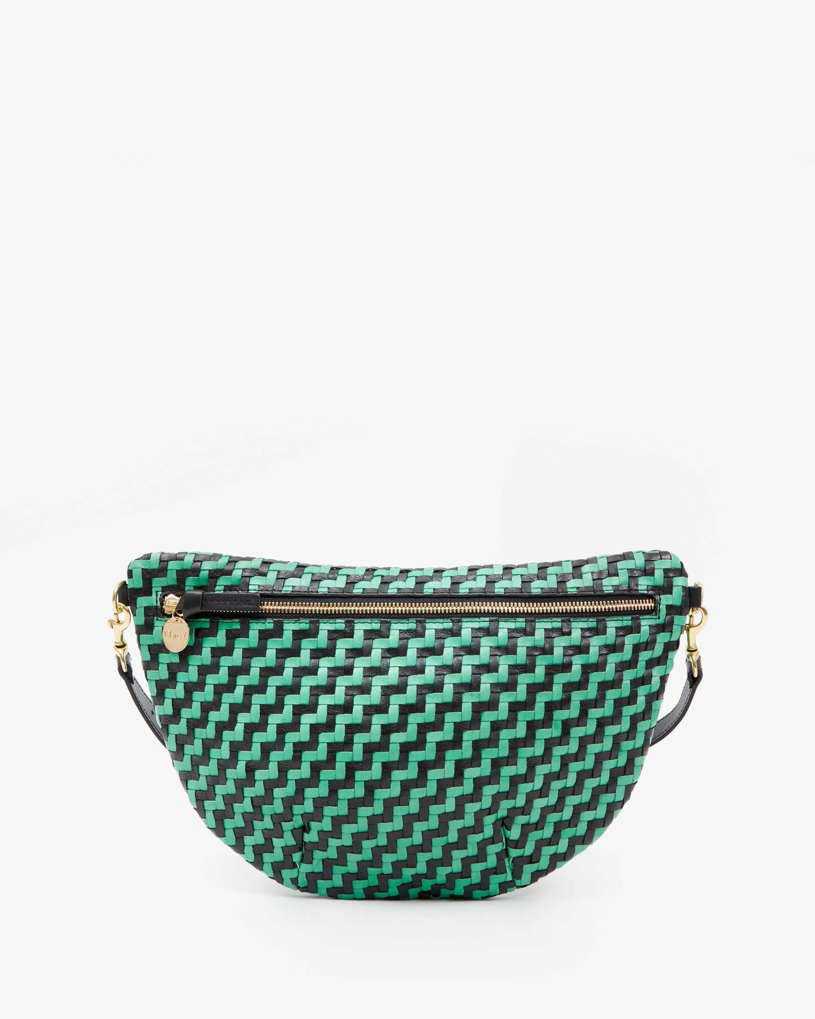 Grande Fanny in Mint Opal & Black Woven Zig Zag