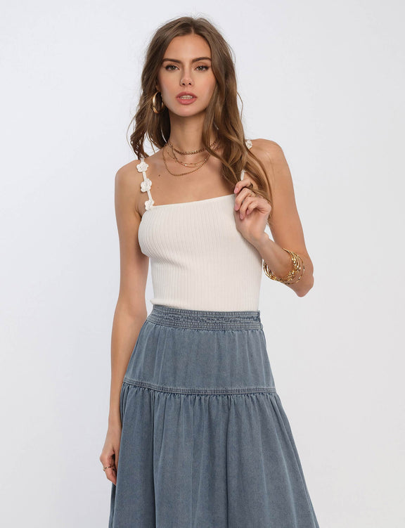 Winnie Skirt in Chambray