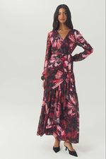 Load image into Gallery viewer, Ann Dress in Red Watercolor Floral

