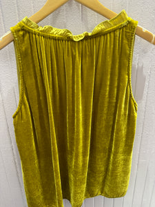 Prima Sleeveless Velvet Top in Amber