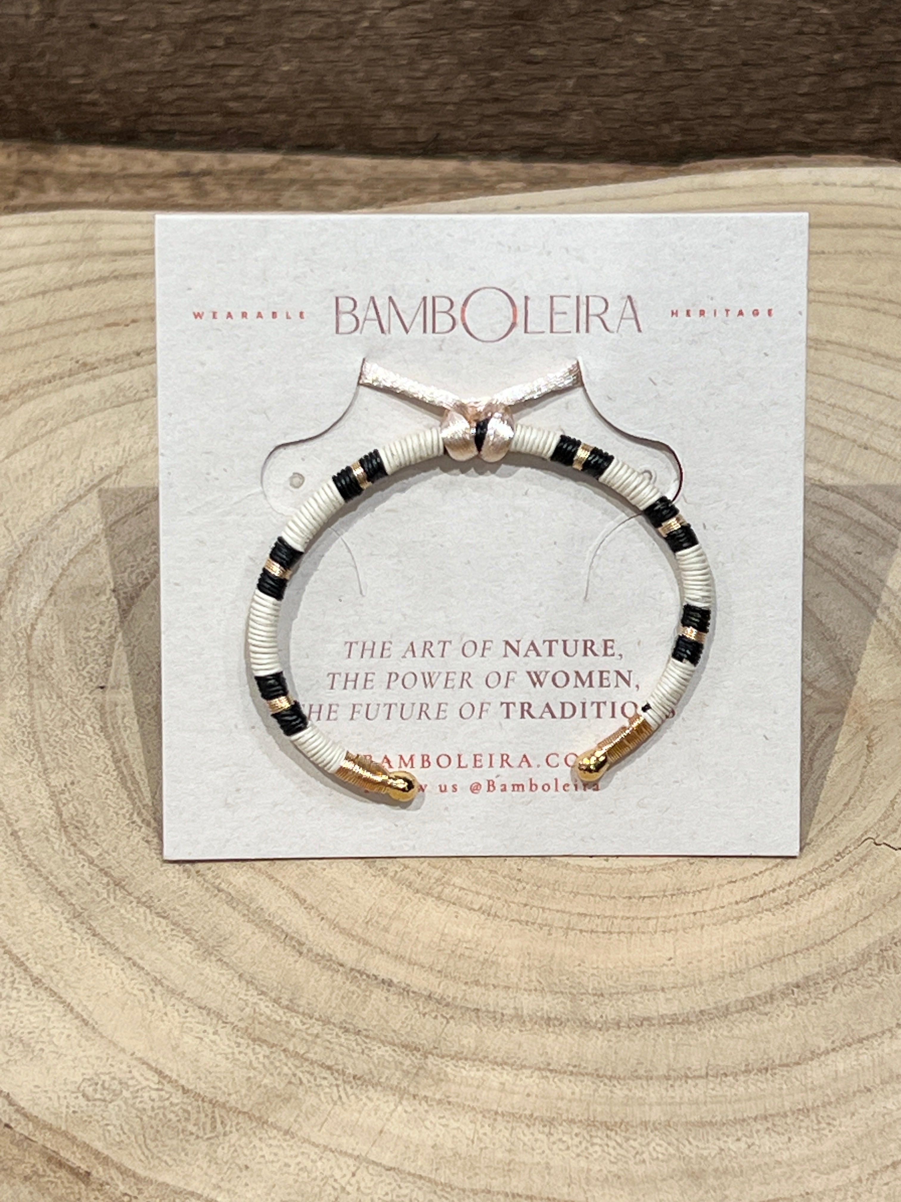 Clarte Bangle in Ivory and Black