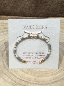 Clarte Bangle in Ivory and Grey