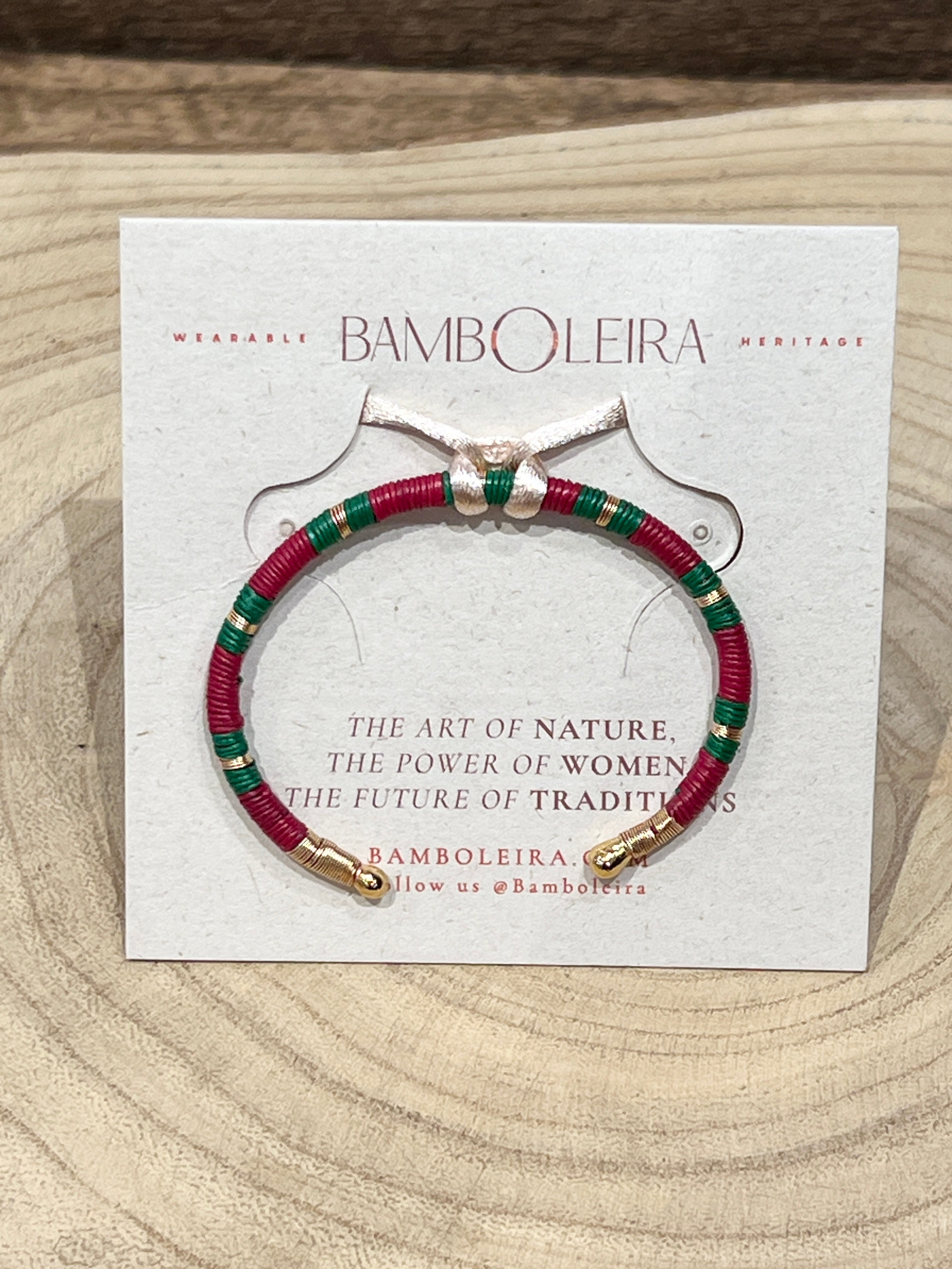 Clarte Bangle in Green and Red