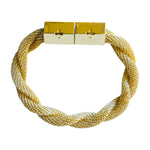 Load image into Gallery viewer, Twisted Mesh Bracelet in Gold
