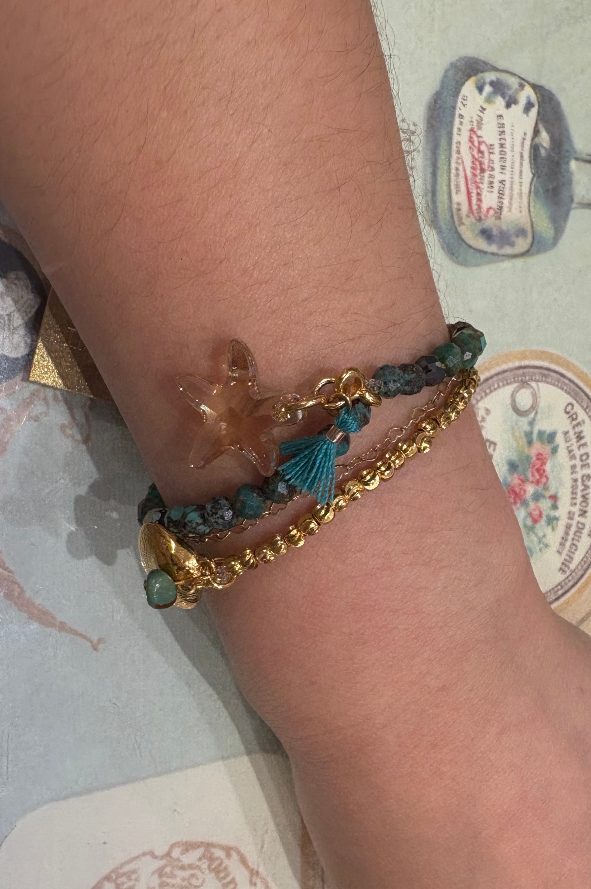 Sea Star Bracelet Set in Golden