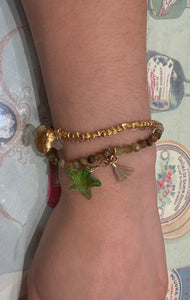 Sea Star Bracelet Set in Peridot
