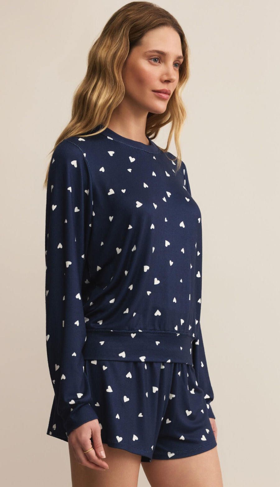 Classic Hearts Long Sleeve in Eclipse