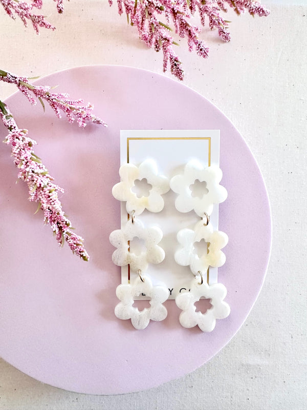 Zoey Earrings in Milky Way