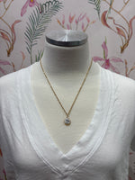 Load image into Gallery viewer, Peace Dove Charm on Gold Singapore Chain
