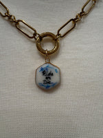 Load image into Gallery viewer, Ride or Die Charm on Gold Trombone Chain w/ Attached Carabiner

