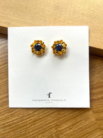 Load image into Gallery viewer, Camelia Flower Studs in Tanzanite
