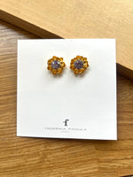 Load image into Gallery viewer, Camelia Flower Studs in Lavender
