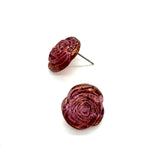 Load image into Gallery viewer, Rose Earrings in Amethyst

