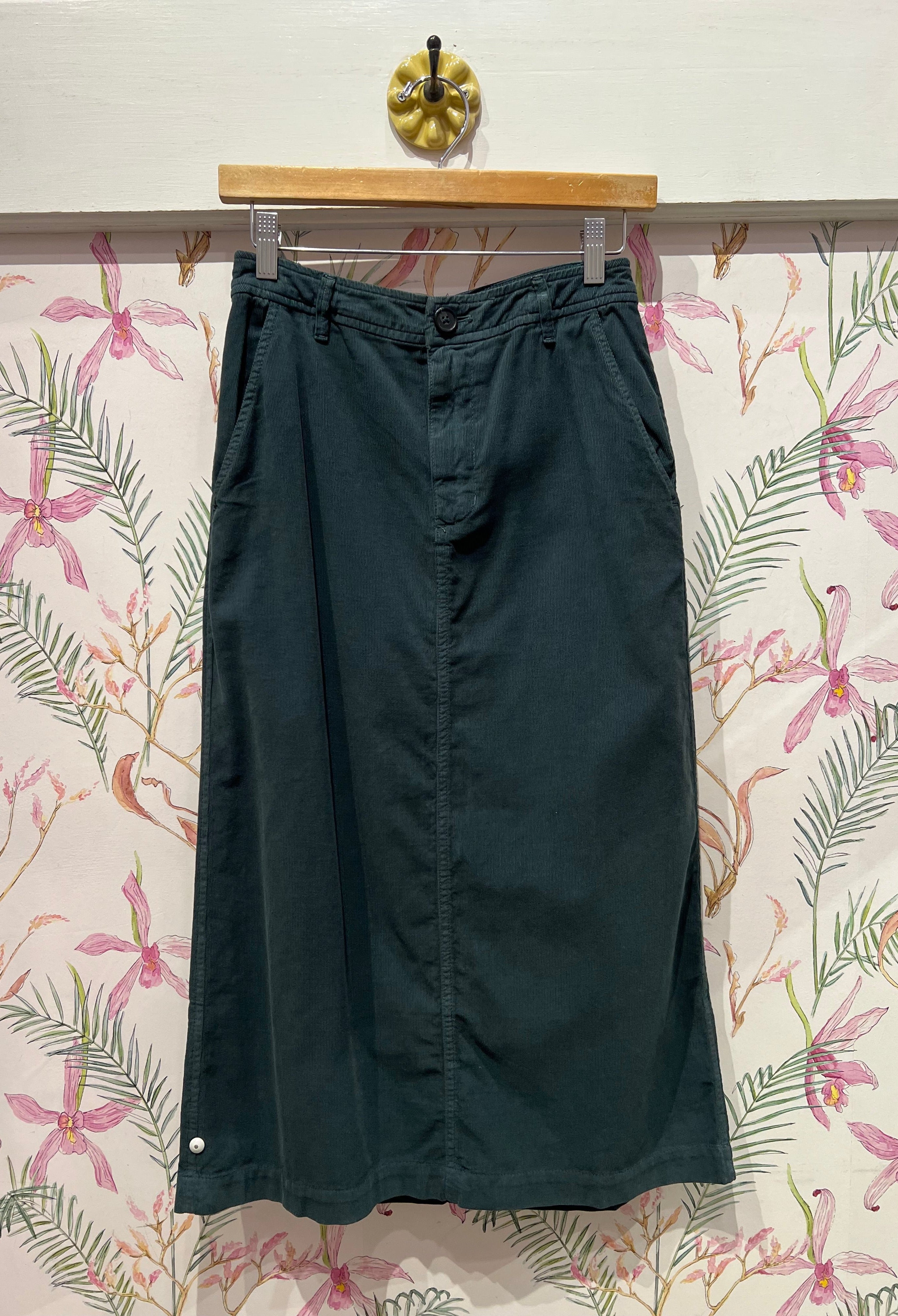 Fia Corduroy Midi Skirt in Mallard