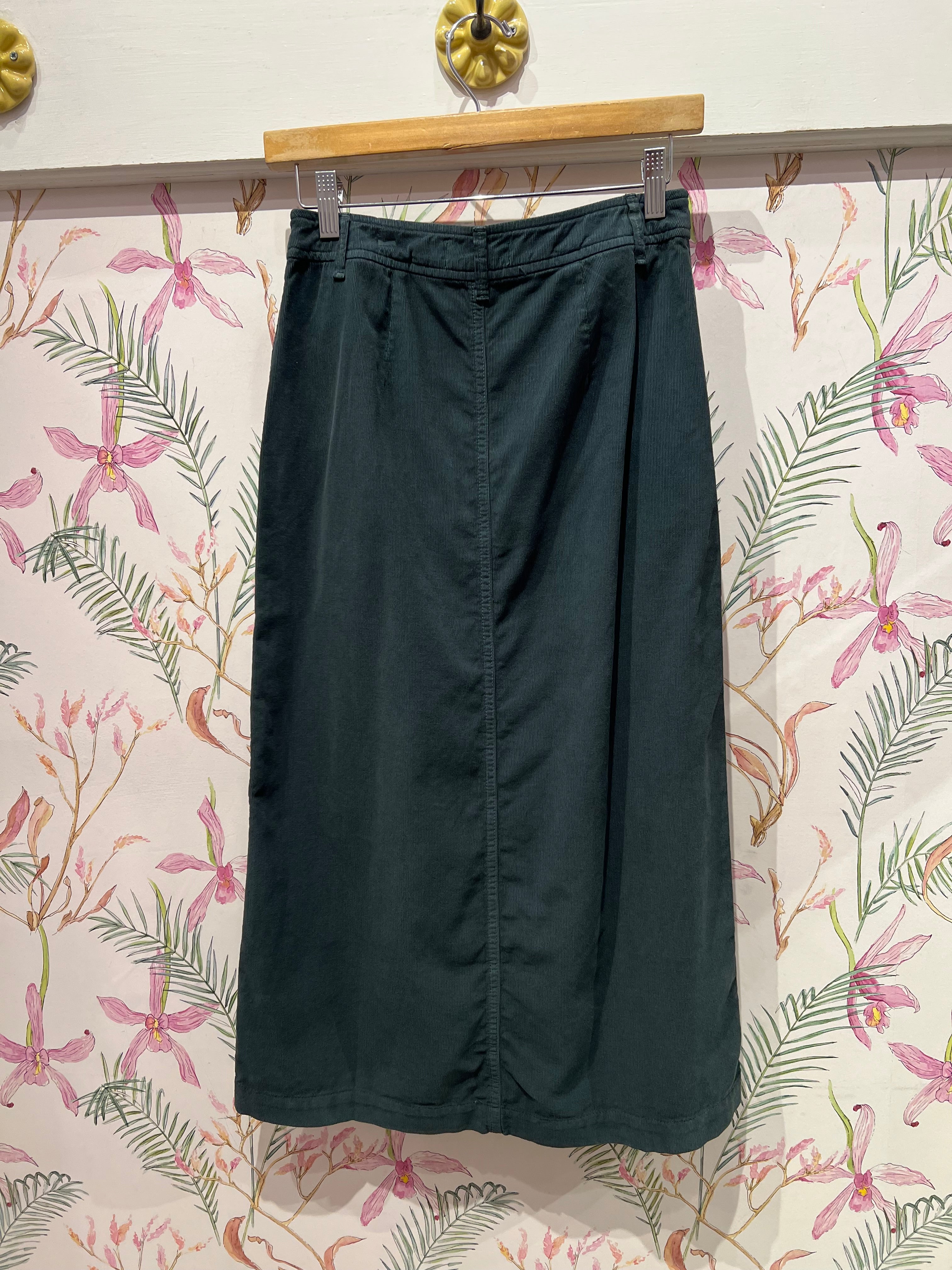 Fia Corduroy Midi Skirt in Mallard