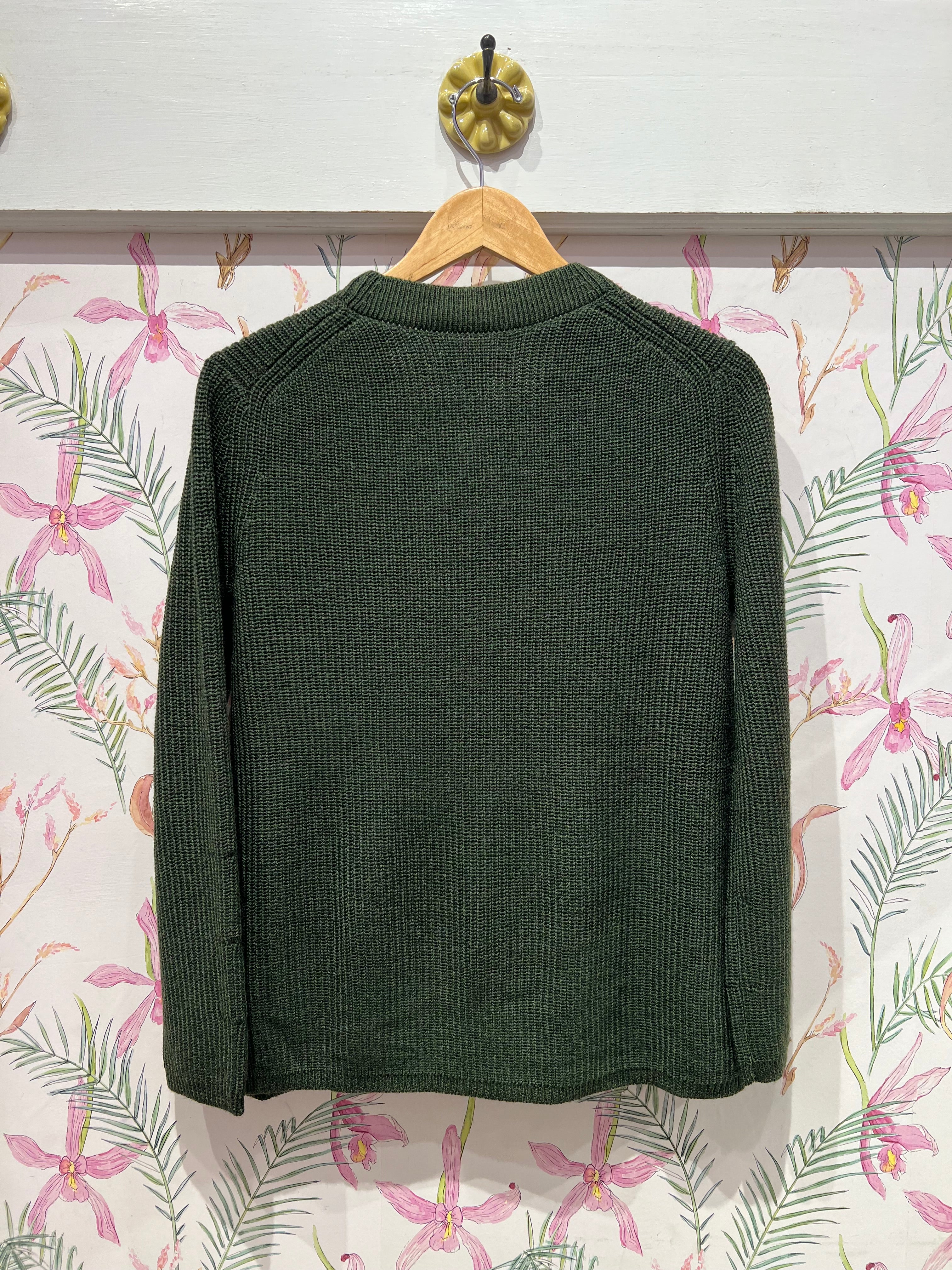 Monet V-Neck Cardigan in Pine