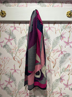 Load image into Gallery viewer, Abstract Sunflower Scarf in Magenta
