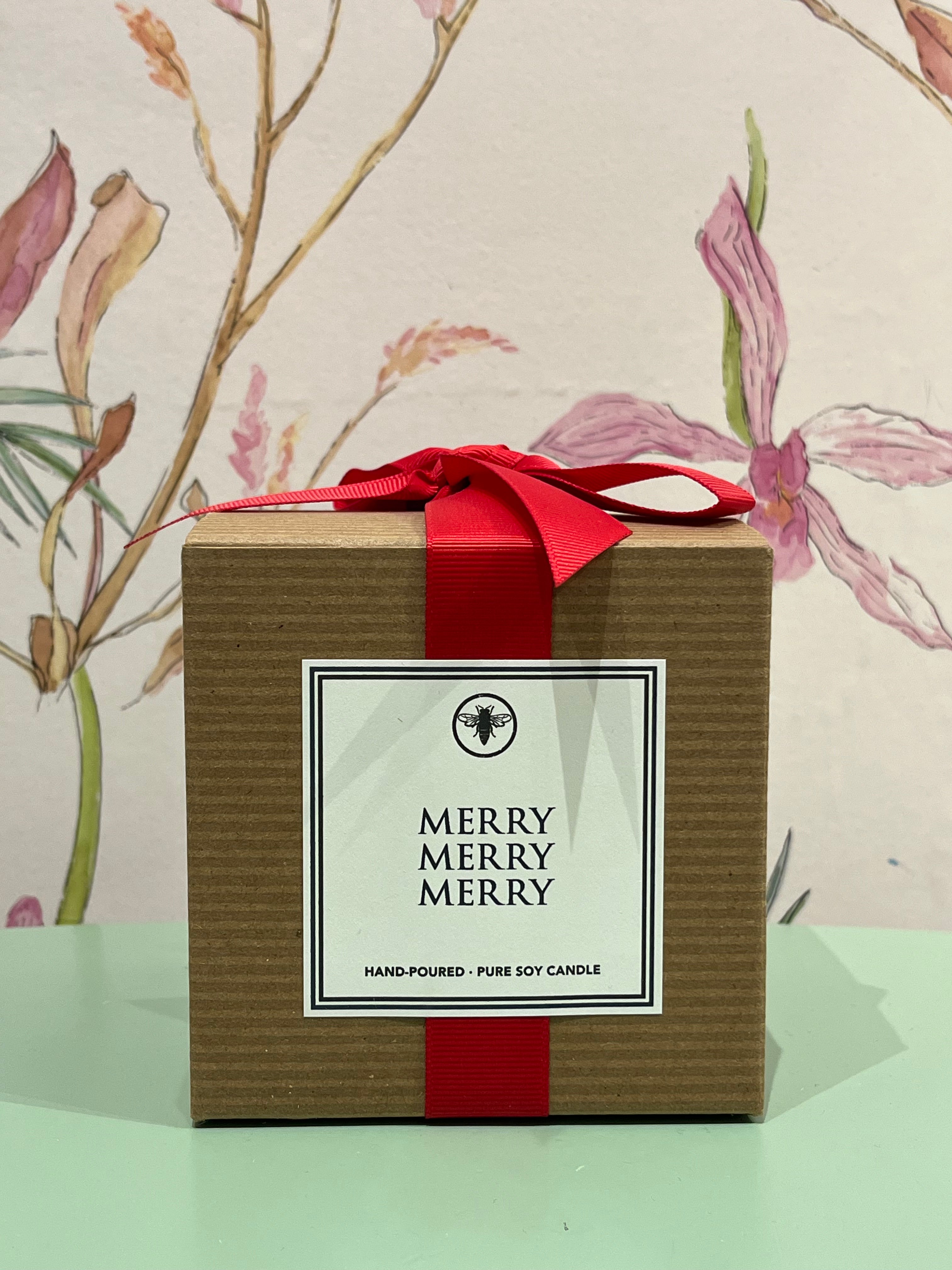 Merry Merry Merry Candle in Birchwood & Evergreen Bark