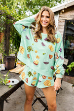 Load image into Gallery viewer, Wine and Charcuterie Sweatshirt in Mint
