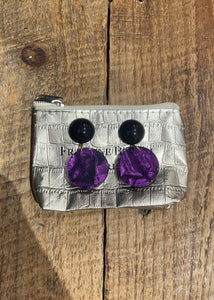 Glitter Earrings in Purple