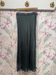 Cadence Satin Skirt in Marsh