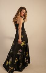 Load image into Gallery viewer, Iris Maxi Dress in Black Garden Multi
