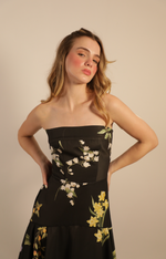 Load image into Gallery viewer, Iris Maxi Dress in Black Garden Multi
