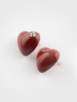 Load image into Gallery viewer, Heart and Ladybug Stud Earrings
