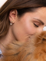 Load image into Gallery viewer, Bow and Ragdoll Cat Head Stud Earrings
