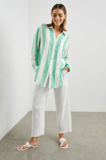 Load image into Gallery viewer, Jaylin Shirt in Jade Stripe
