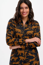 Load image into Gallery viewer, Gertie Cropped Jumpsuit in Large Leopards
