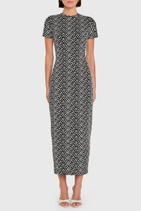 Rosaria Dress in Black/White
