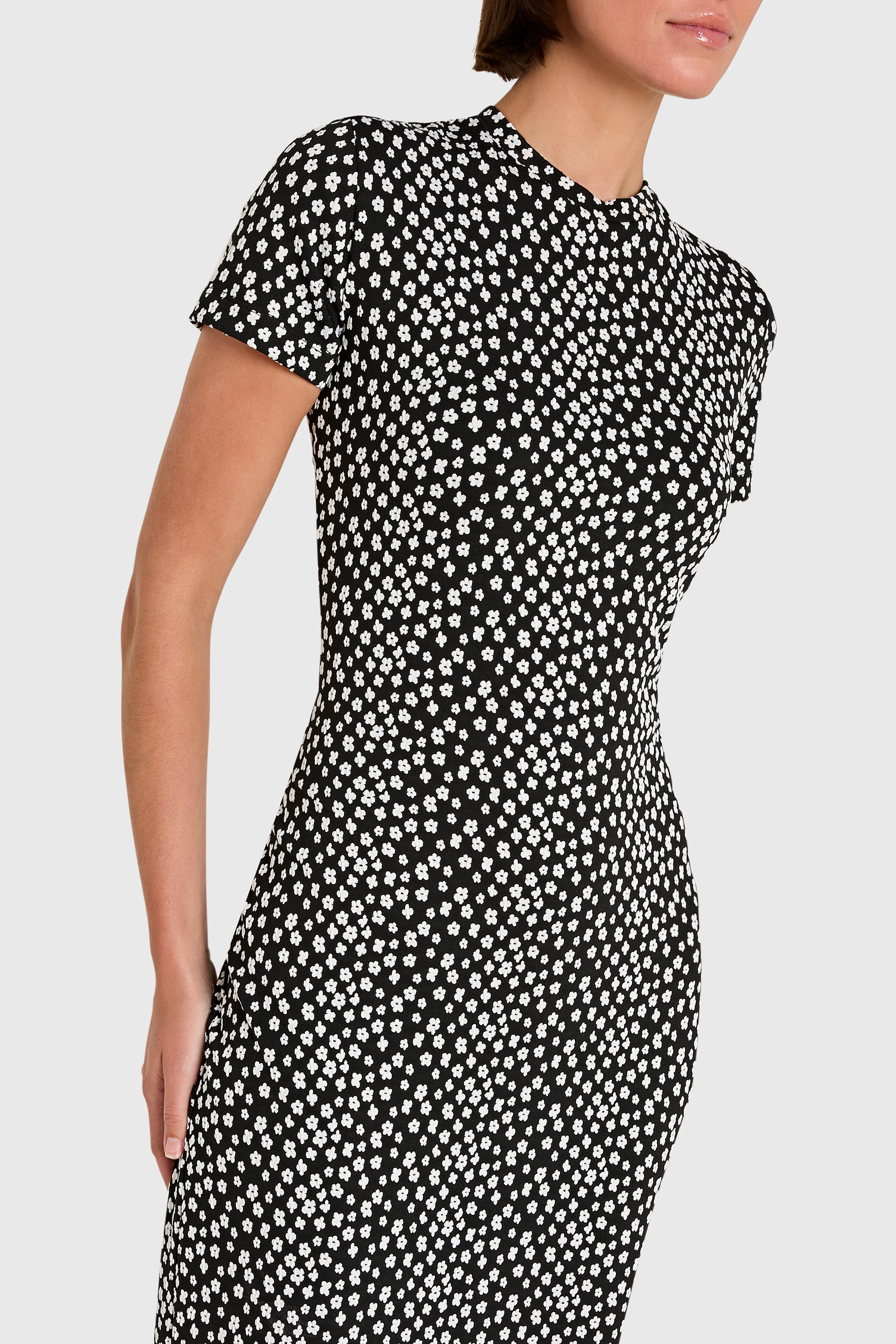 Rosaria Dress in Black/White
