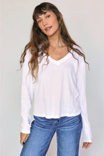 Load image into Gallery viewer, Jimi Long Sleeve Tee in White
