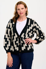 Load image into Gallery viewer, Morganna Cardigan in Folk Diamond
