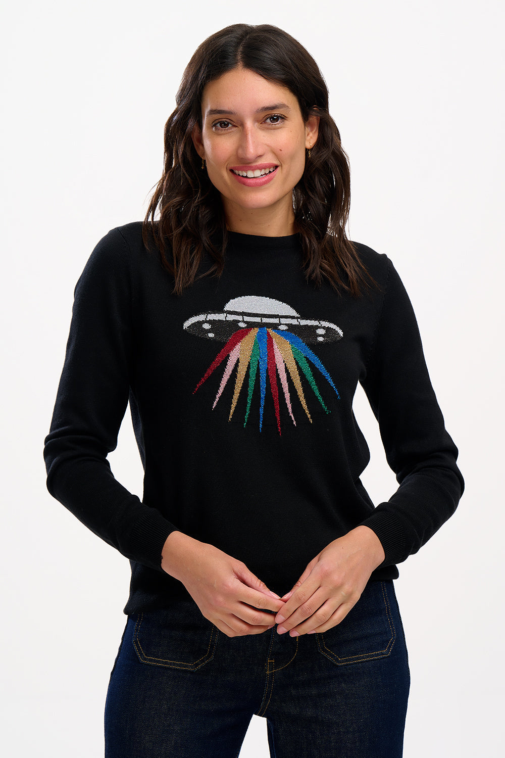 Astrid Jumper in Metallic Rainbow UFO