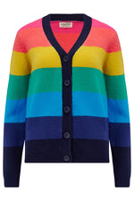 Load image into Gallery viewer, Izzy Cardigan in Rainbow Stripes
