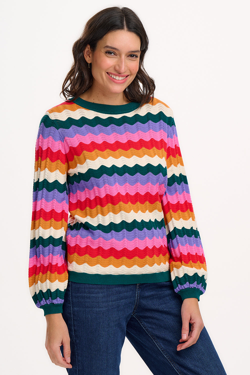 Ivona Sweater in Multi Beach Waves