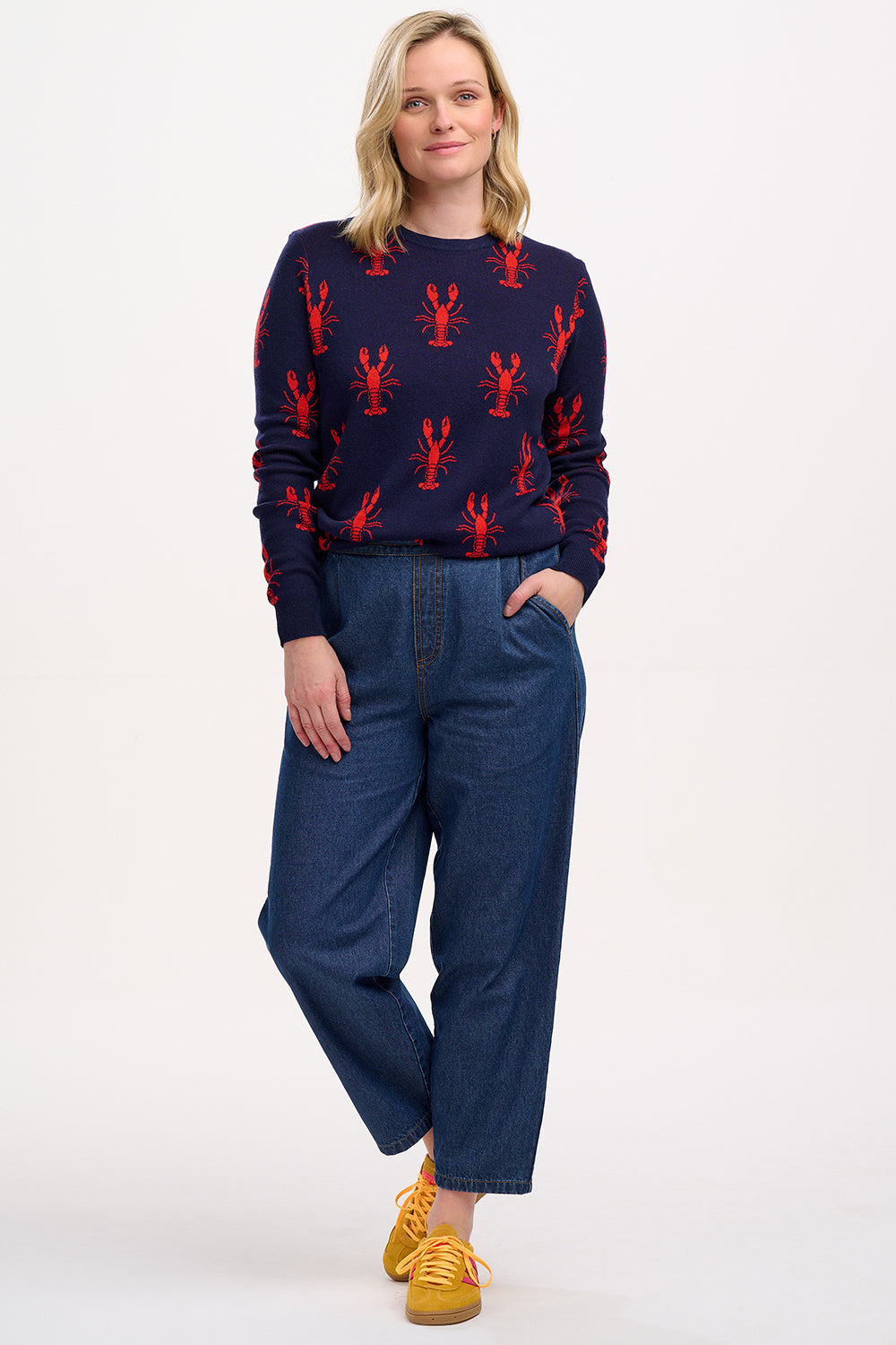 Rosie Sweater in Navy Lobster